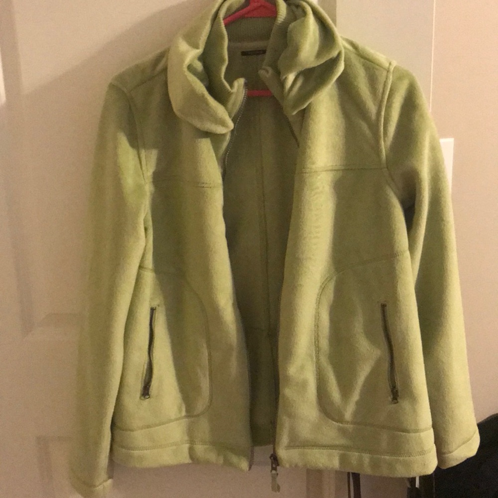 NWT lime green fleece jacket
